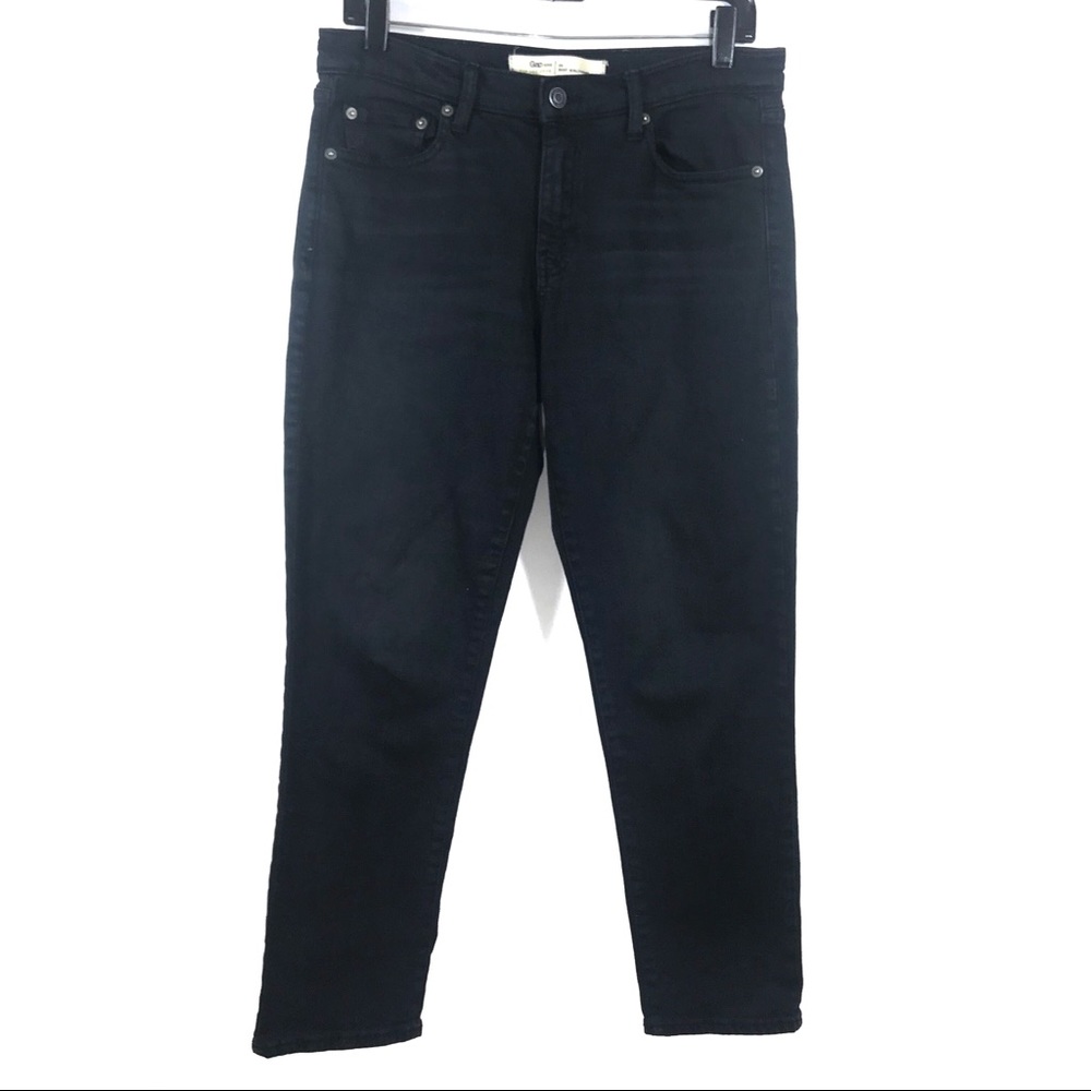 Gap Black Best Girlfriend Jeans Straight Leg Sz 28
